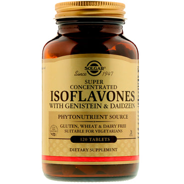 Solgar, Isoflavonas, com Genisteína e Daidzeína, 120 Comprimidos