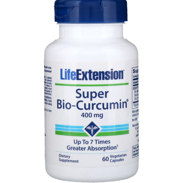 Life Extension, Súper biocurcumina, 400 mg, 60 cápsulas vegetales