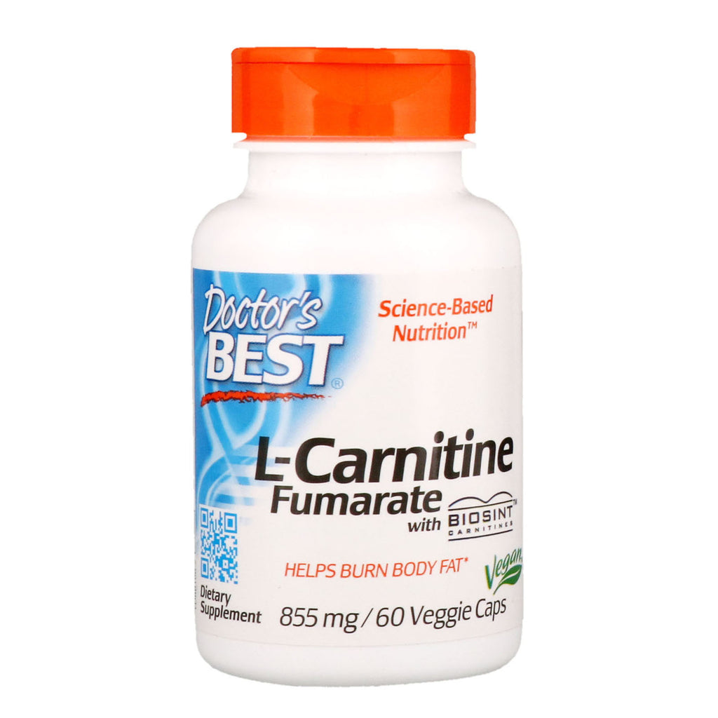 Doctor's Best, L-Carnitine Fumarate עם Biosint Carnitine, 855 מ"ג, 60 כוסות צמחיות