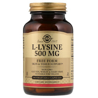 Solgar, L-Lysine, Free Form, 500 mg, 100 Vegetable Capsules