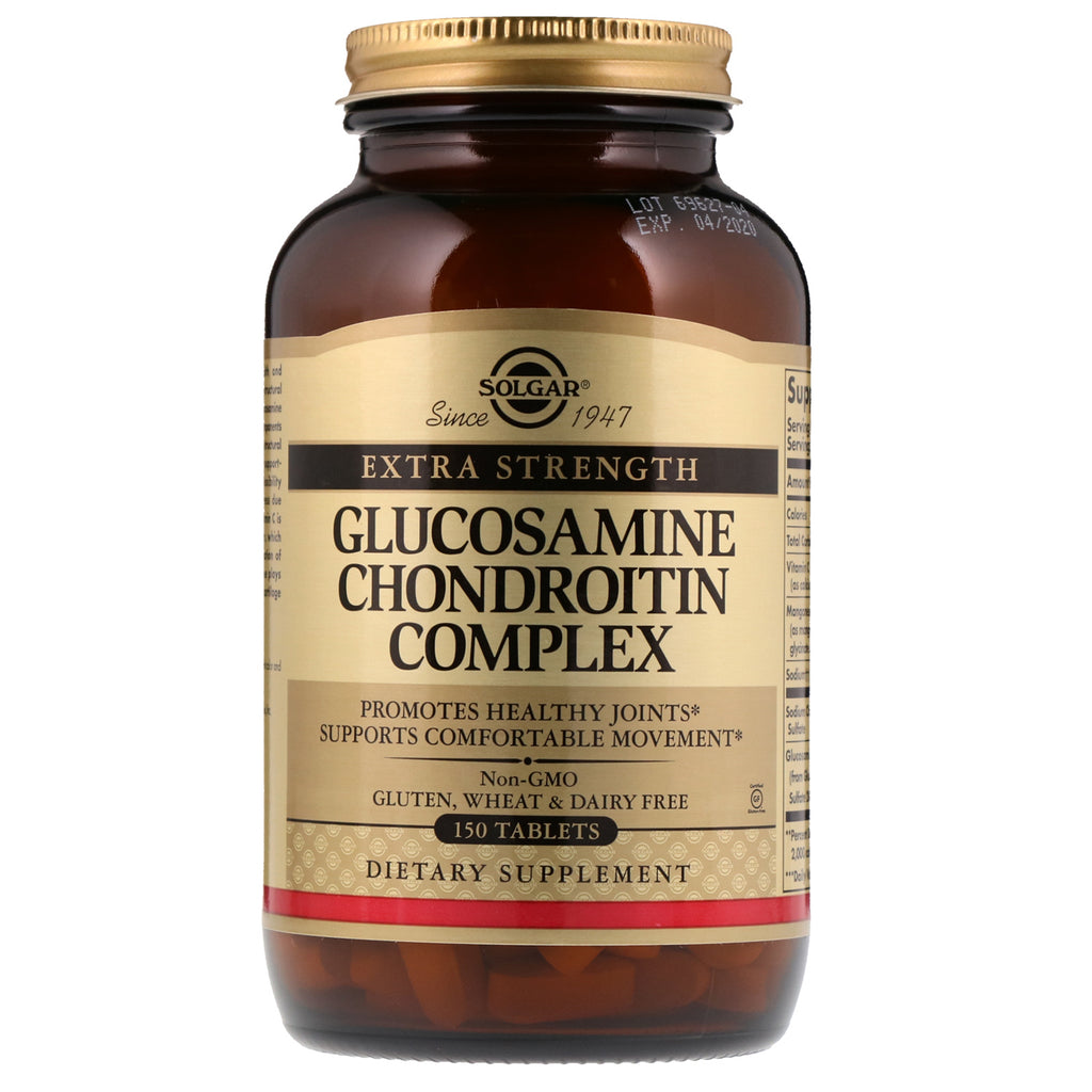 Solgar, complex de glucozamină condroitină, extra putere, 150 comprimate