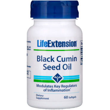 Life Extension, huile de graines de cumin noir, 60 gélules