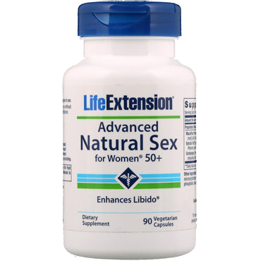 Life Extension, Sexo natural avanzado, para mujeres, mayores de 50 años, 90 cápsulas vegetales