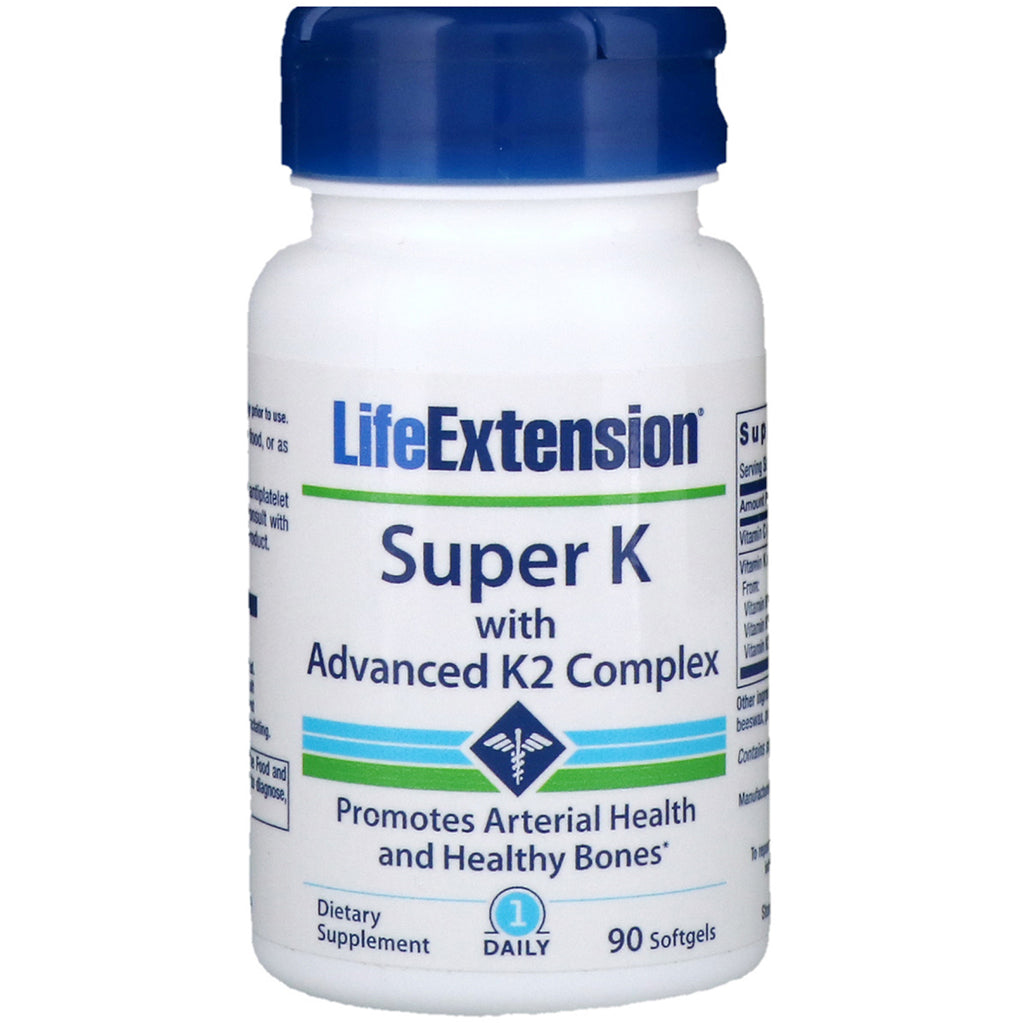 Life Extension、高度な K2 コンプレックスを含むスーパー K、ソフトジェル 90 個