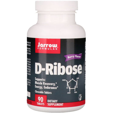 Jarrow Formulas, D-Ribose, Berry Flavor, 90 Tablets