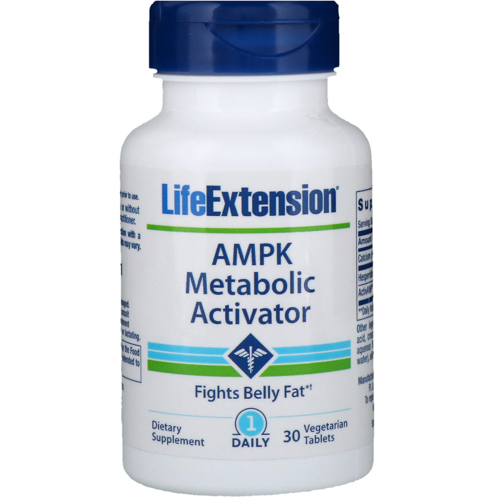 Livsforlengelse, ampk metabolsk aktivator, 30 vegetariske tabletter