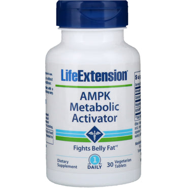 Extensão de vida, ativador metabólico ampk, 30 comprimidos vegetarianos