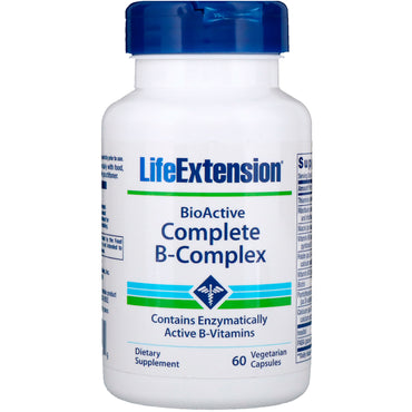 Life extension, complejo b completo bioactivo, 60 cápsulas vegetales