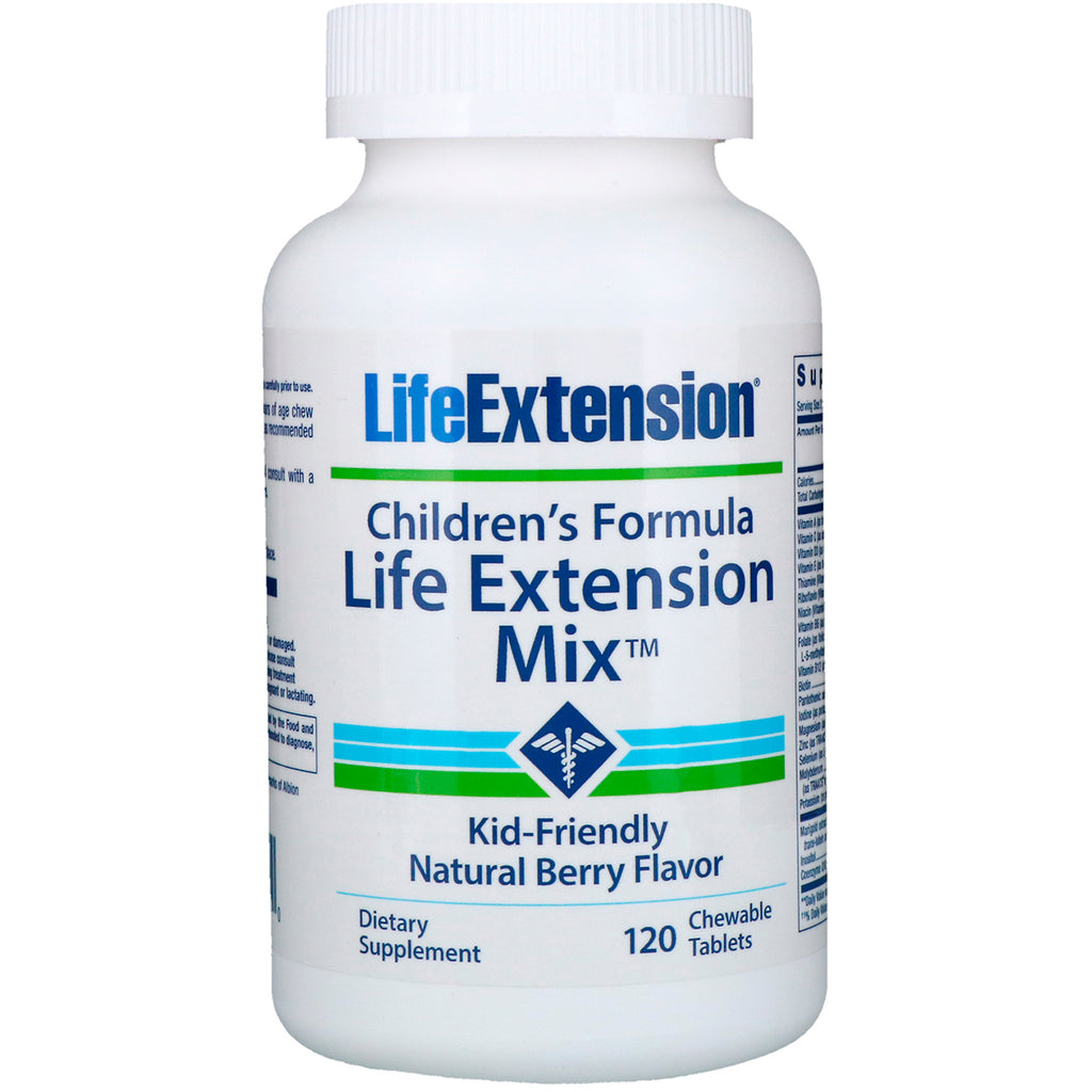 Life Extension, 어린이용 포뮬러, Life Extension 믹스, 천연 베리 맛, 츄어블 120정