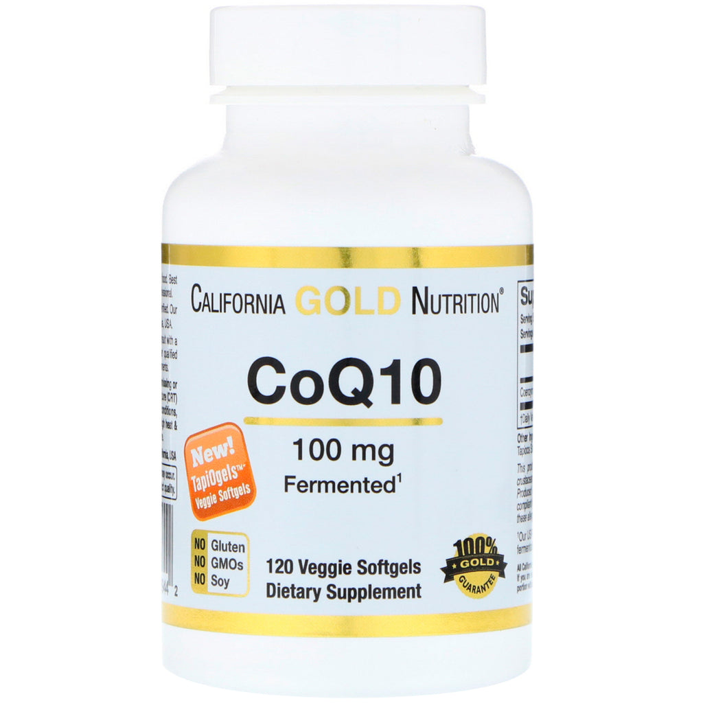 California Gold Nutrition, CoQ10, 100 mg, 120 capsule molli vegetali