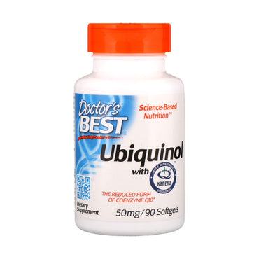 Doctor's Best, Ubiquinol, Apresentando QH de Kaneka, 50 mg, 90 Cápsulas Softgel