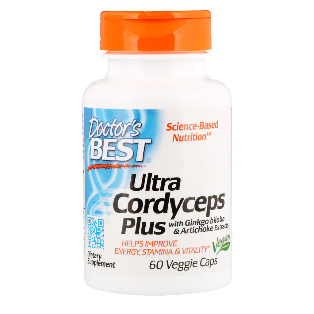 Doctor's Best, Ultra Cordyceps Plus, 60 cápsulas vegetales