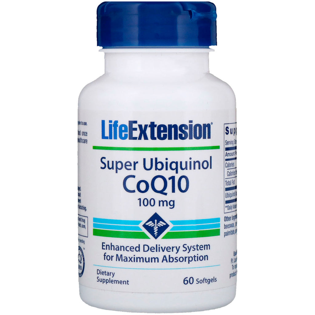 הארכת חיים, Super Ubiquinol CoQ10, 100 מ"ג, 60 סופטג'לים