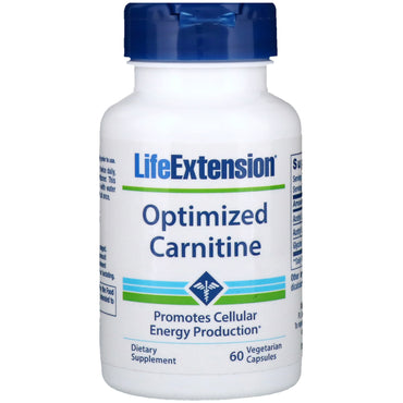 Life Extension, Carnitine optimisée, 60 capsules végétariennes