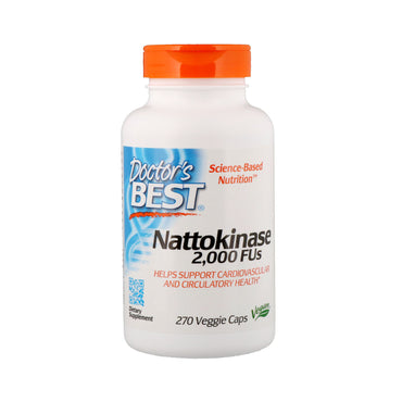 Doctor's Best, Nattokinase, 2 000 FU, 270 gélules végétales