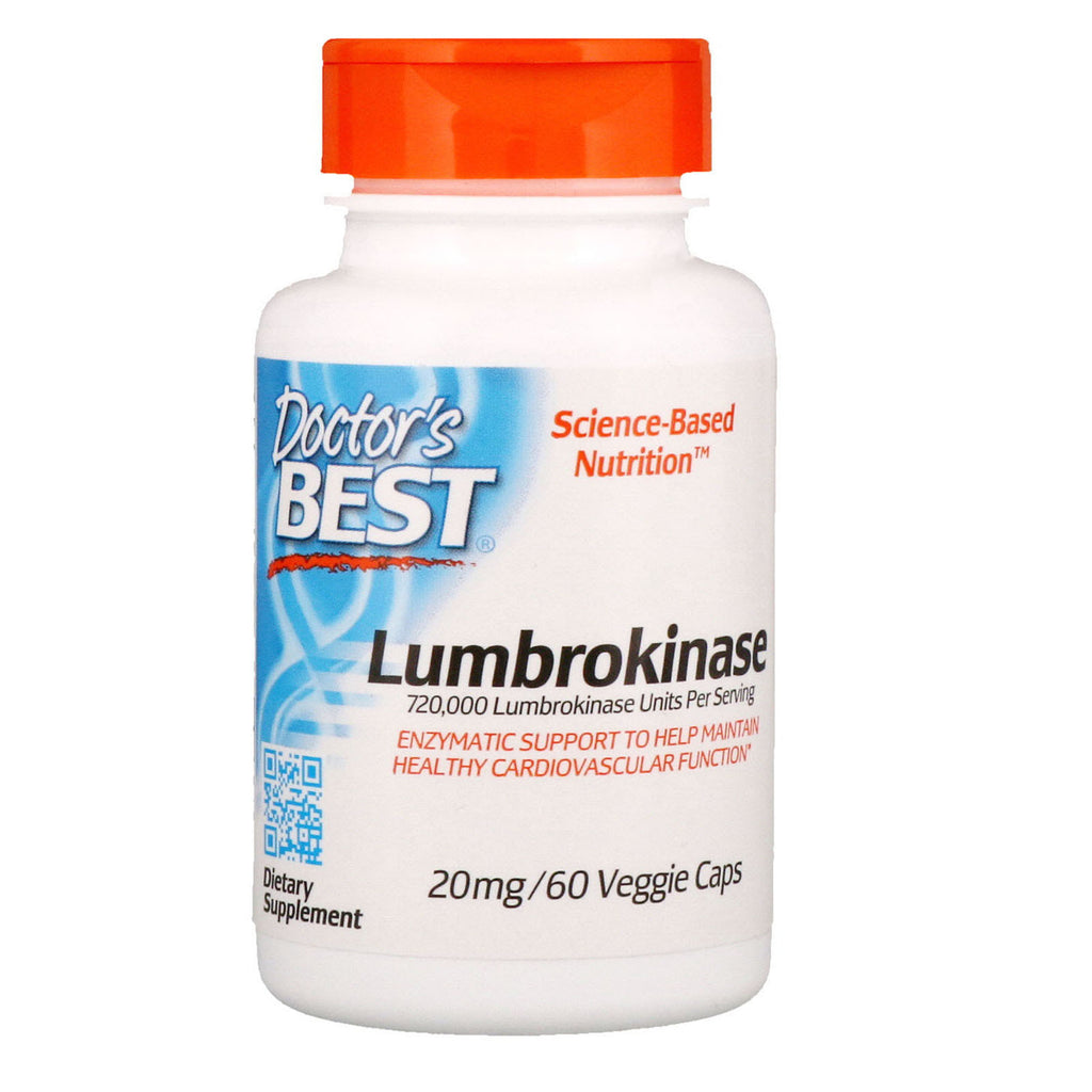Doctor's Best, Beste Lumbrokinase, 20 mg, 60 Veggie Caps
