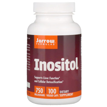 Jarrow Formulas, Inositol, 750 mg, 100 Cápsulas Vegetais