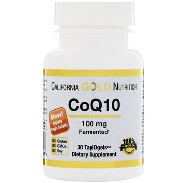 California Gold Nutrition, CoQ10, 100 mg, 30 gélules végétariennes