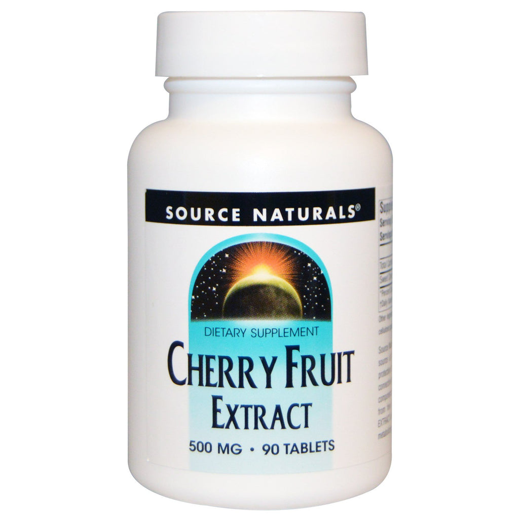 Source Naturals, kirsebærfruktekstrakt, 500 mg, 90 tabletter