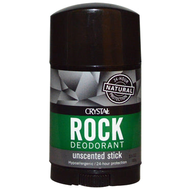 Desodorante corporal Crystal, desodorante en barra ancha Crystal Rock, sin perfume, 3,5 oz (100 g)
