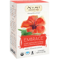 Numi Tea, Thé, Tisane, Embrace, Sans caféine, 16 sachets de thé, 1,41 oz (40 g)