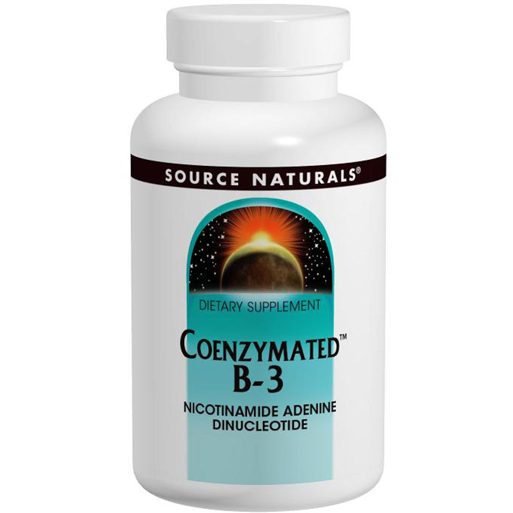 Source Naturals, Koenzymert B-3, Sublingual, 25 mg, 60 tabletter