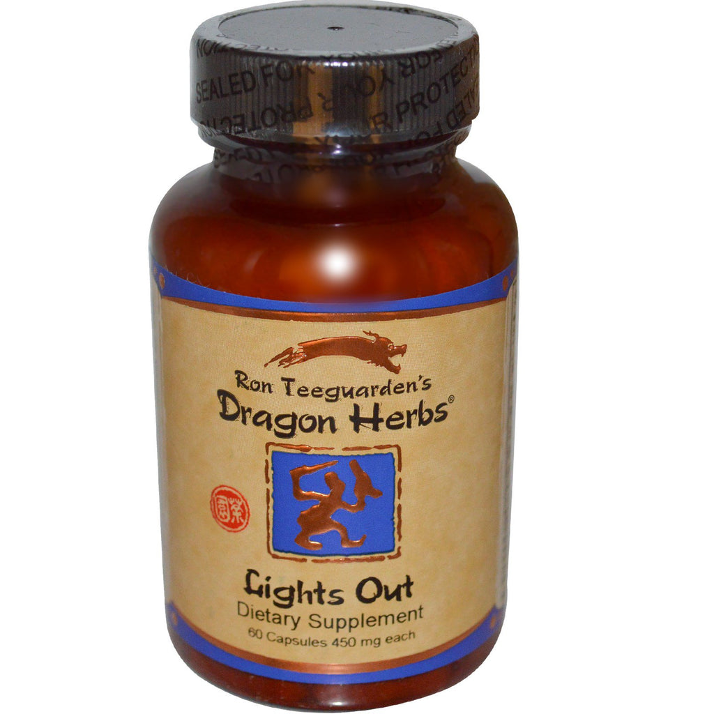 Dragon Herbs, Lights Out, 450 mg, 60 Cápsulas