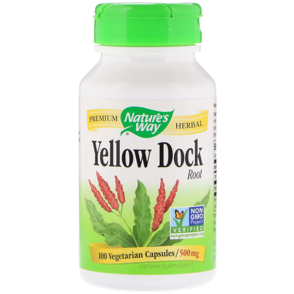 Nature's Way, Gelbe Ampferwurzel, 500 mg, 100 vegetarische Kapseln