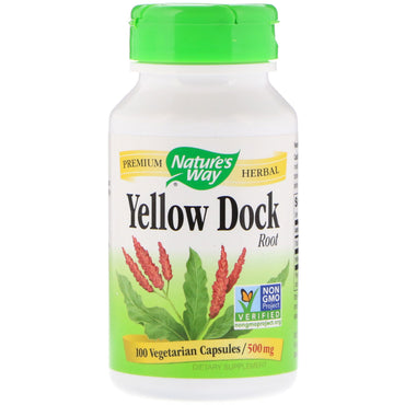 Nature's Way, Yellow Dock Root, 500 mg, 100 vegetariske kapsler