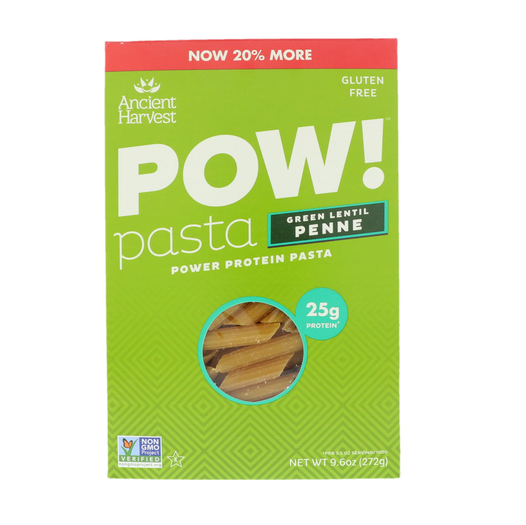 Ancient Harvest Pow! Pasta Green Lentil Penne 9.6 oz (272 g)