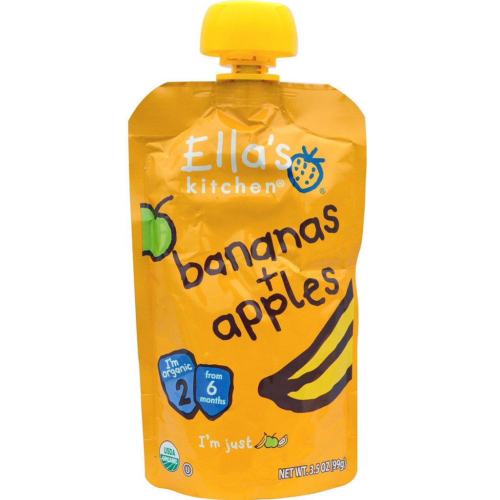 Ella's Kitchen กล้วย + แอปเปิ้ล 3.5 ออนซ์ (99 กรัม)
