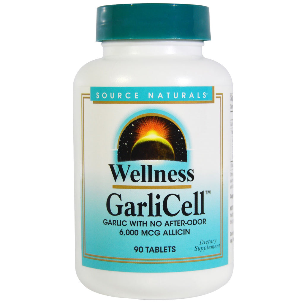 Source Naturals, Wellness, GarliCell, 6.000 mcg, 90 tabletten