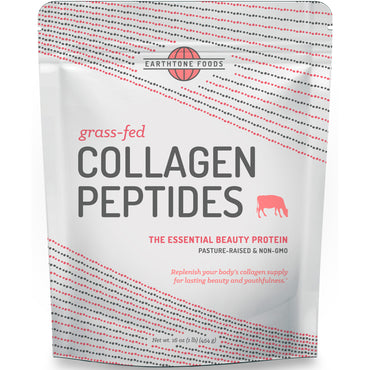 Earthtone Foods, Peptídeos de Colágeno Alimentados com Capim, Sem Sabor, 454 g (16 oz)