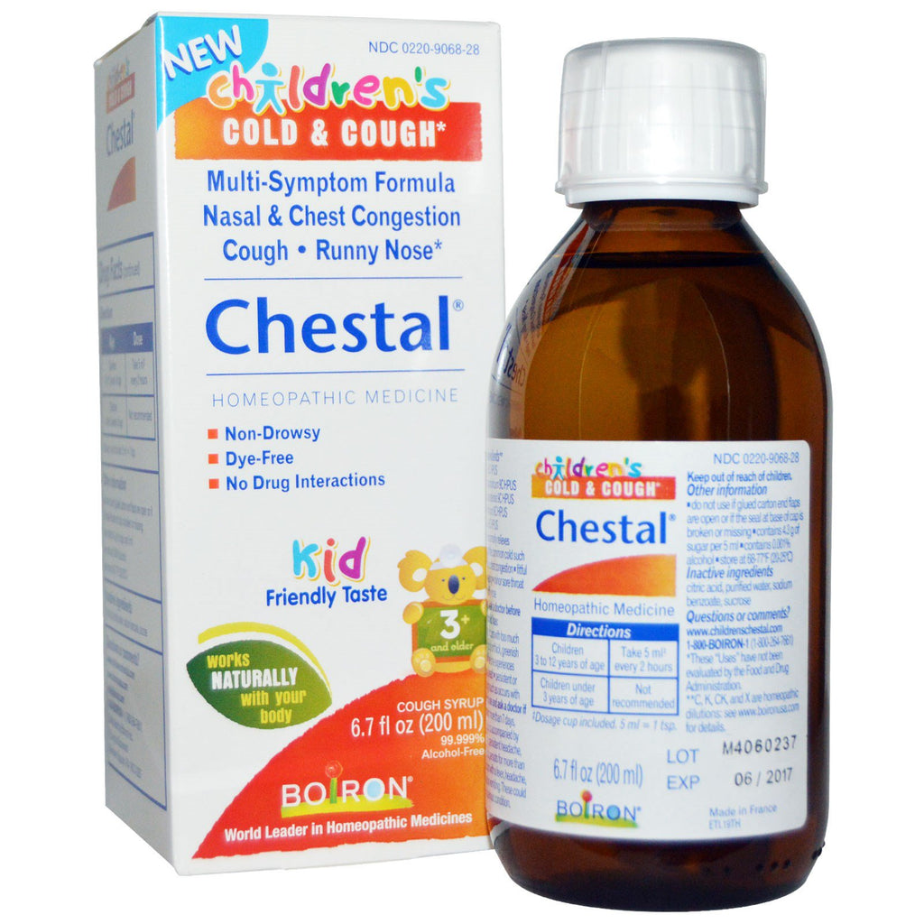 Boiron, Chestal, อาการหวัดและไอสำหรับเด็ก, 6.7 fl oz (200 ml)