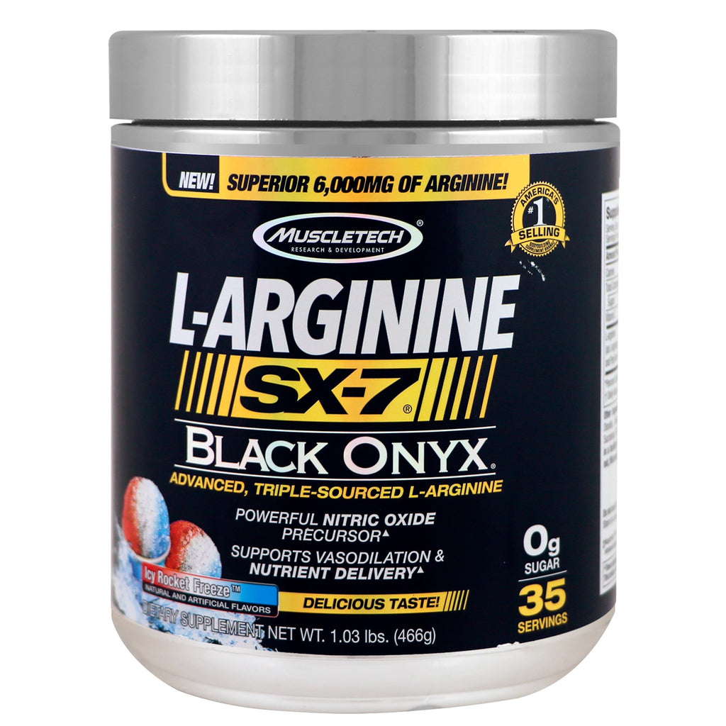 Muscletech, L-Arginine, SX-7, นิลดำ, Icy Rocket Freeze, 1.03 ปอนด์ (466 กรัม)