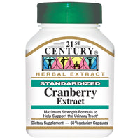 21st Century, Cranberry Extract, Standardized, 60 Veggie Caps