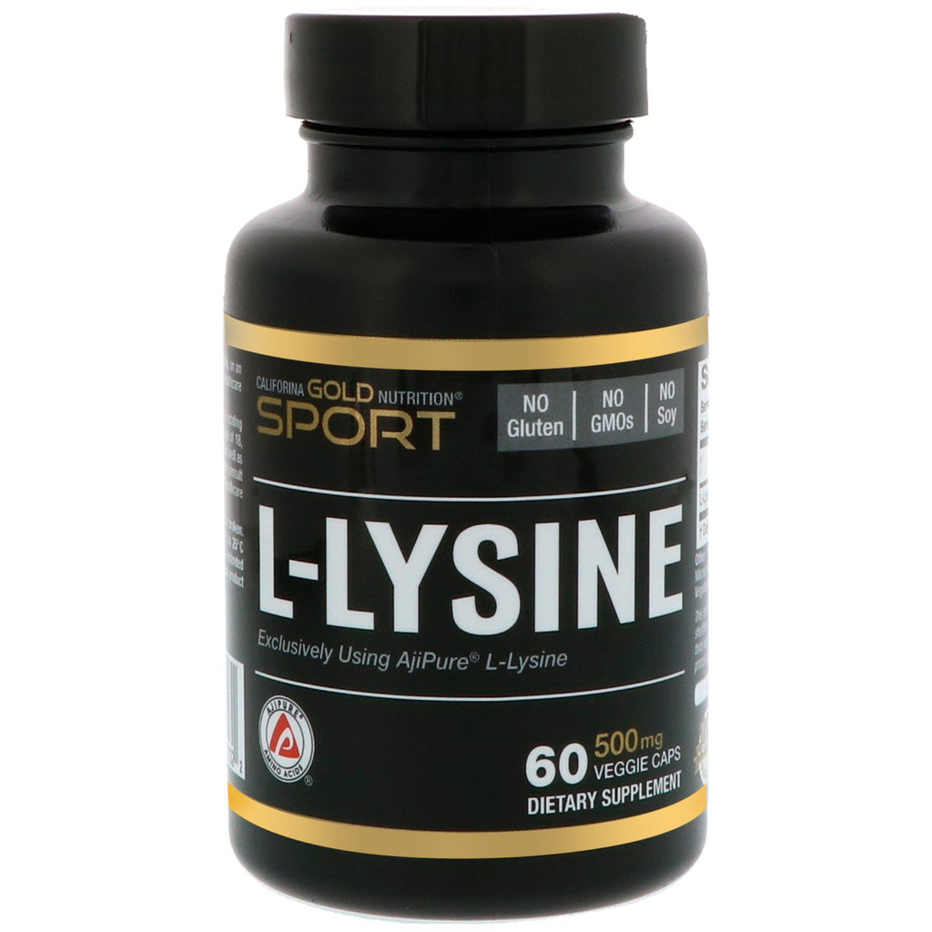 California Gold Nutrition, L-Lysine, 500 מ"ג, 60 כוסות צמחיות