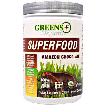 Greens Plus, s Superfood, Amazon Chocolate, 8.46 oz (240 g)
