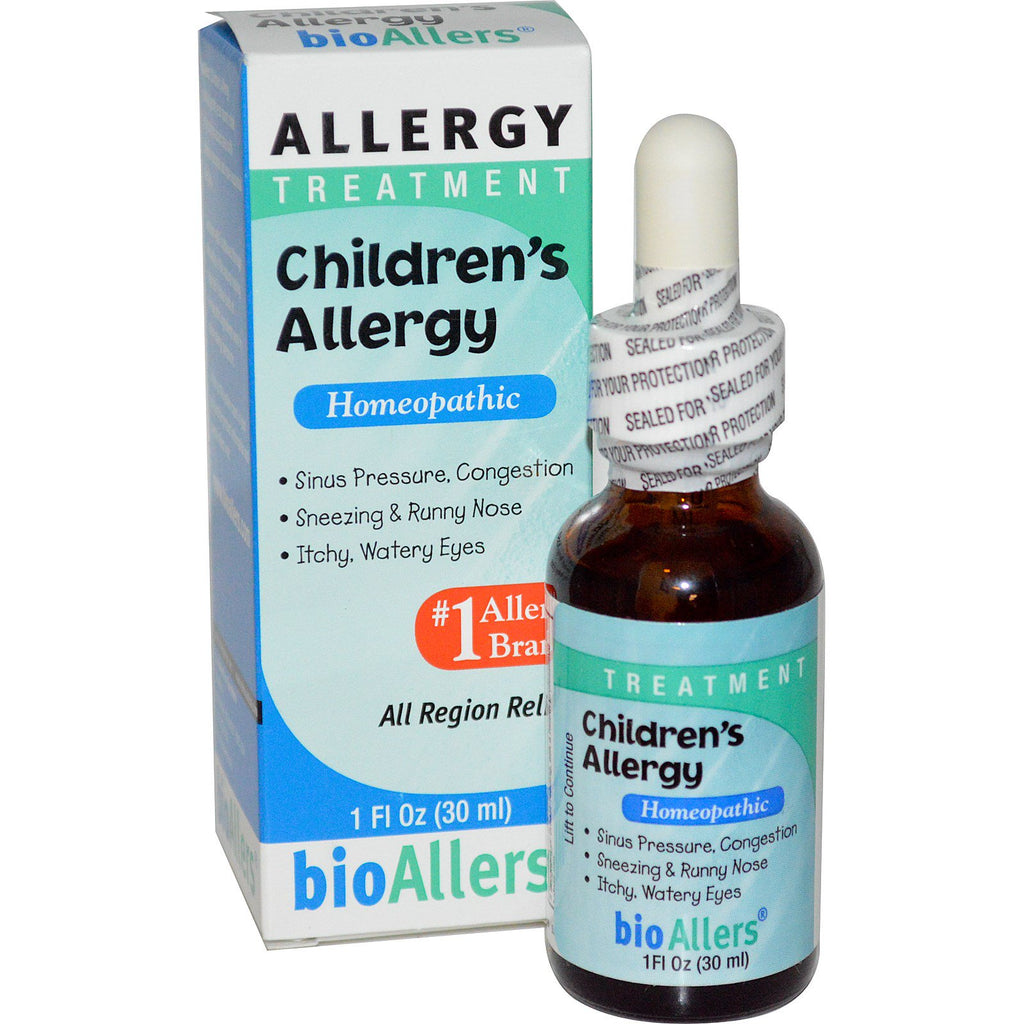 NatraBio, BioAllers, Alergia dziecięca, Leczenie alergii, 1 uncja (30 ml)
