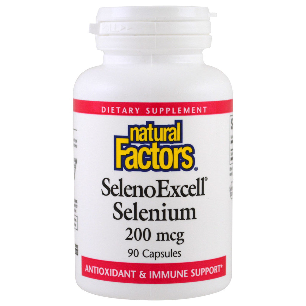 Natural Factors, SelenoExcell、セレン、200 mcg、90 カプセル