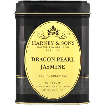 Harney & Sons, Dragon Pearl, Thé au jasmin, 4 oz