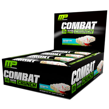 Pastel de cumpleaños MusclePharm Combat Crunch 12 barras 2,22 oz (63 g) cada una