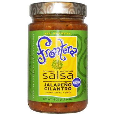 Frontera, Salsa mexicaine gastronomique, moyenne, jalapeño coriandre, 16 oz (454 g)