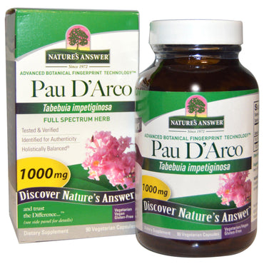 Nature's Answer, Pau D'Arco, 1000 mg, 90 capsules végétariennes