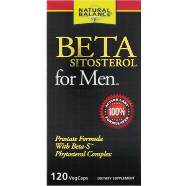 Natural Balance, Beta-Sitosterol para hombres, 120 cápsulas vegetales