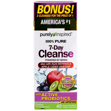 Purely Inspired, 100% Pure 7-Day Cleanse, 42 Easy-to-Swallow Veggie Capsules