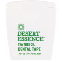Desert Essence, ティーツリーオイルデンタルテープ、ワックス付き、30 ヤード (27.4 m)