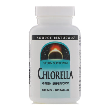 Source Naturals, Chlorella, 500 mg, 200 Tabletten