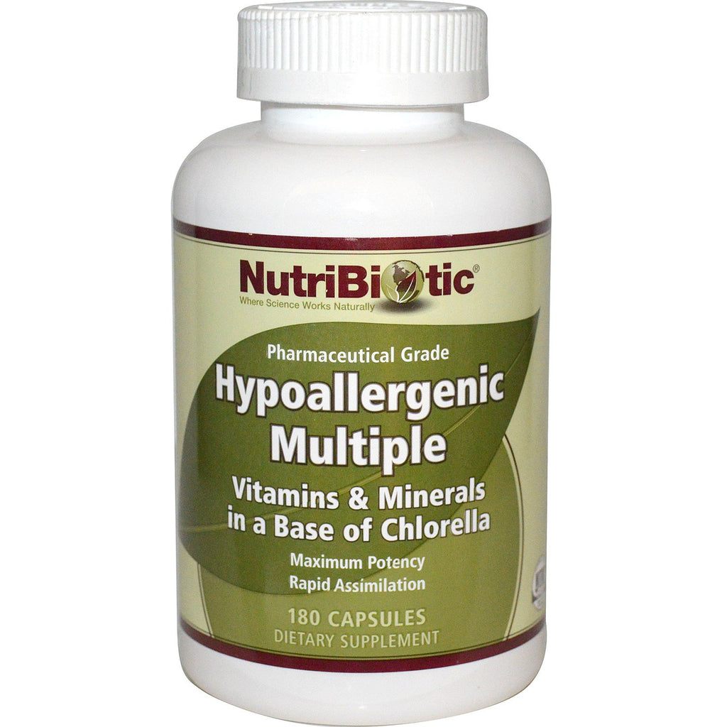 NutriBiotic, hypoallergénique multiple, 180 gélules