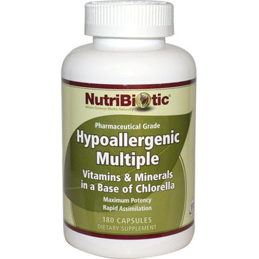 NutriBiotic, hypoallergénique multiple, 180 gélules